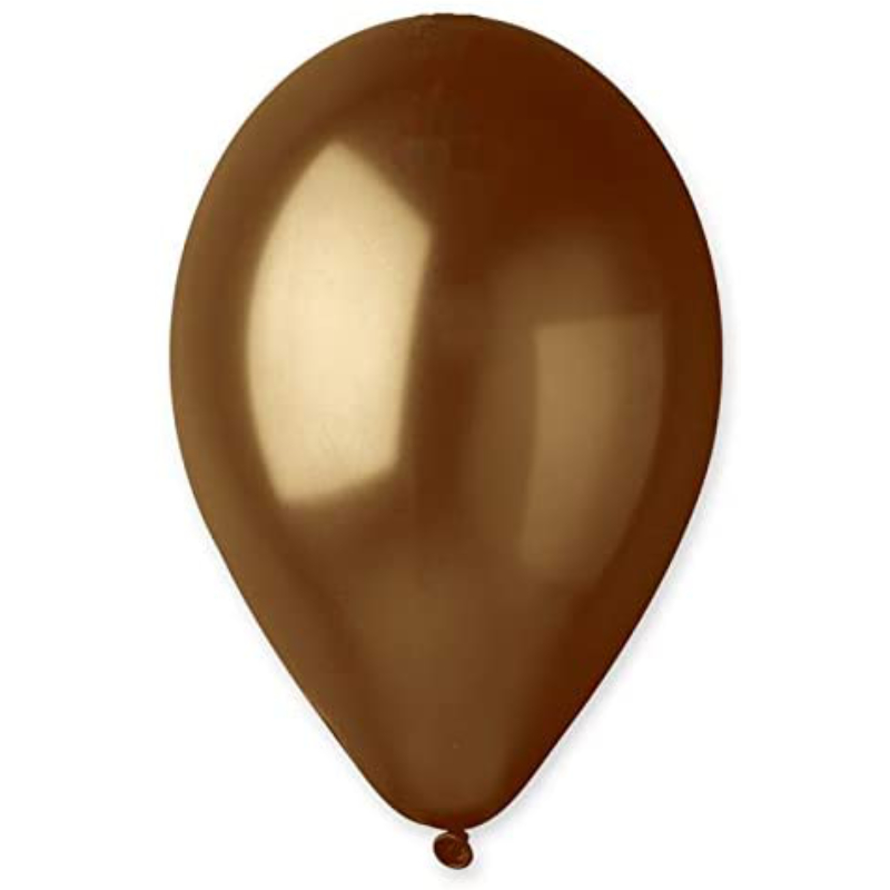 Pack of 50 - 13 Inch Metallic Brown Latex Balloons - Party Decorations ...